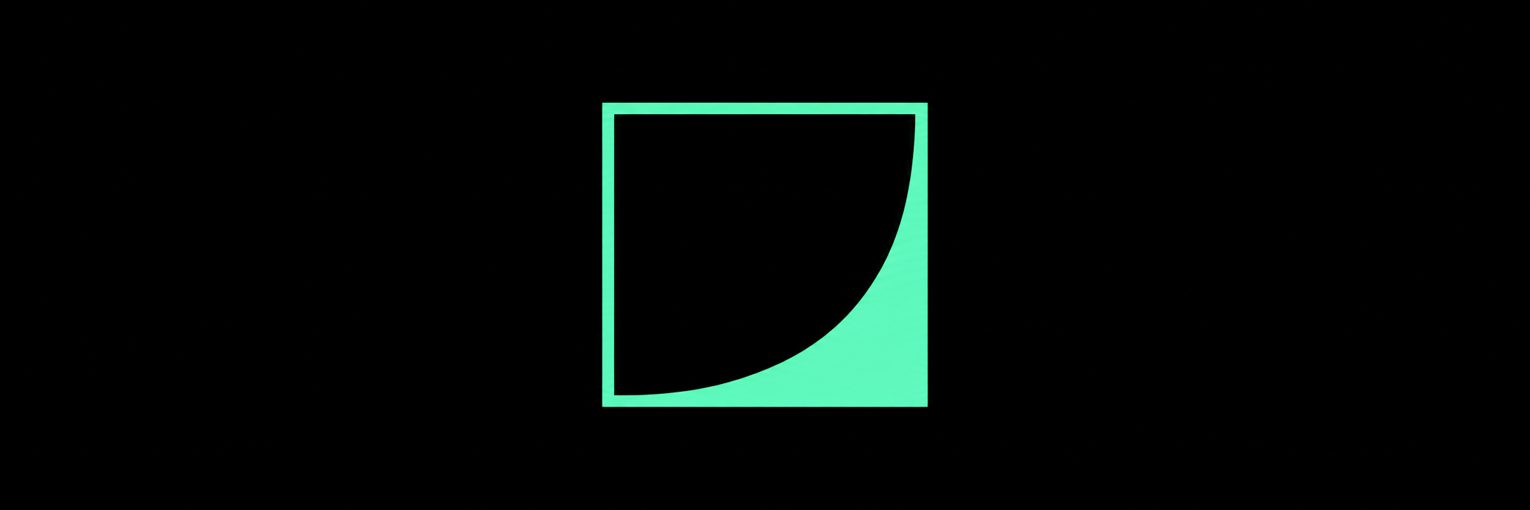 Effective Pump's mint-green rising curve symbol on black